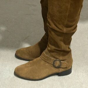 Next Tan Suede Women's Boots with Buckle